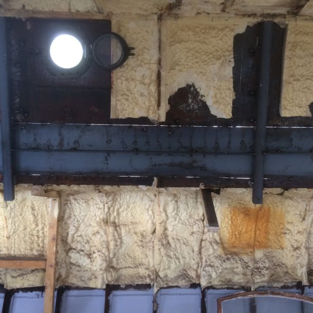 New steel cut and welded in.